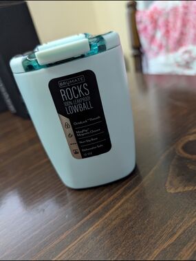BrüMate Rocks 12oz Lowball - Light Mint with Teal Lid